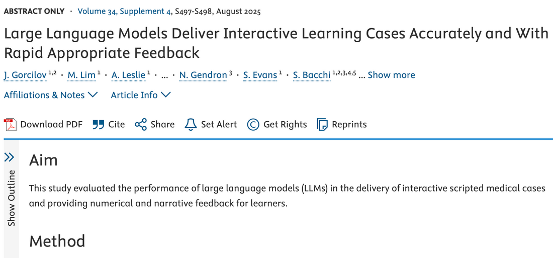 LLMs in Medical Education: Interactive Learning & Rapid Feedback