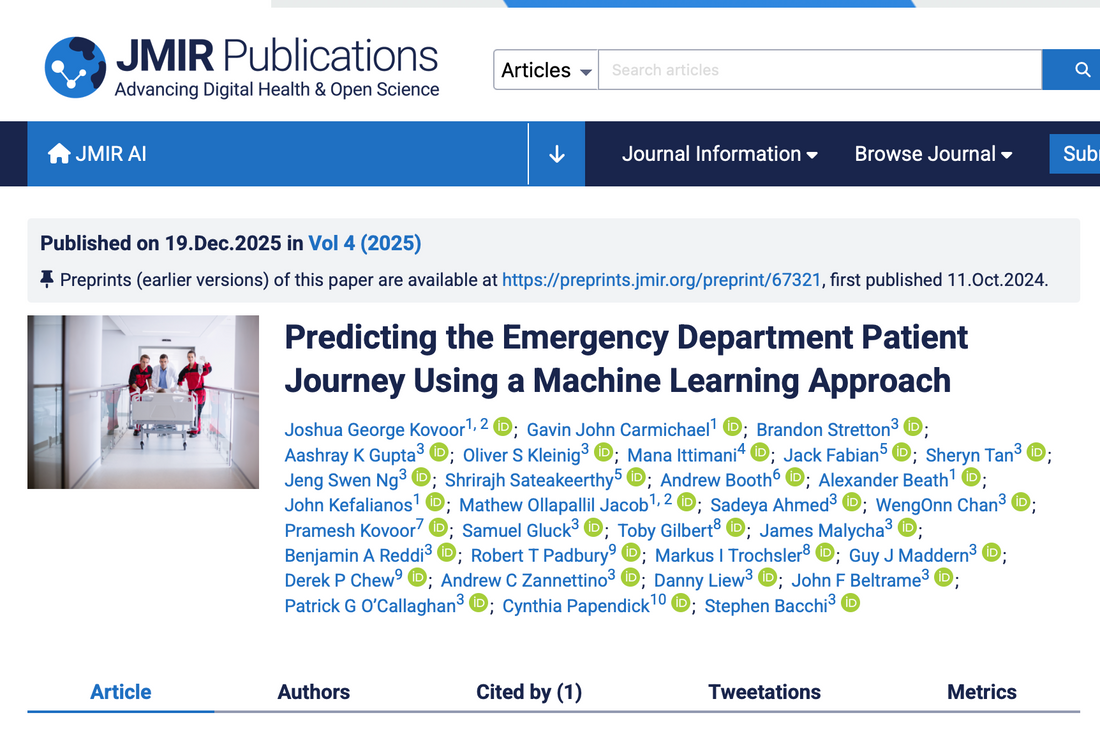 Predicting the Emergency Department Patient Journey Using Machine Learning