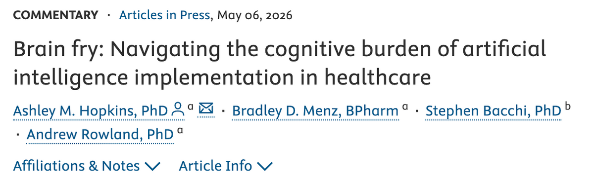 Could Healthcare AI Cause “Brain Fry”?